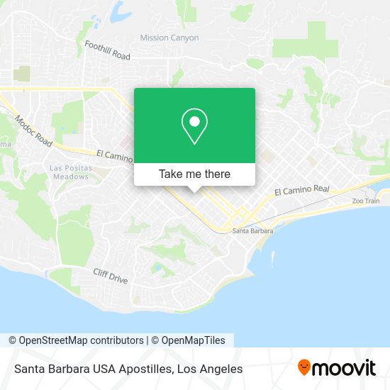 Santa Barbara USA Apostilles map