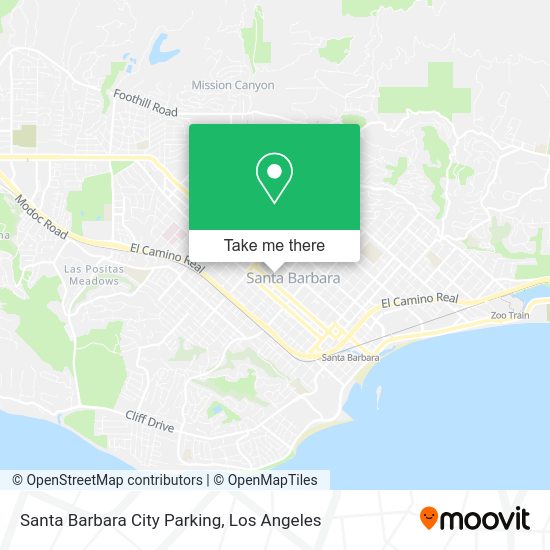 Mapa de Santa Barbara City Parking