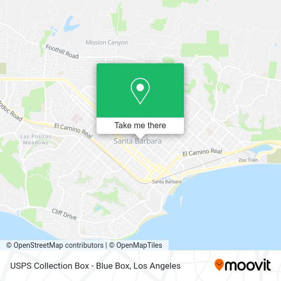 USPS Collection Box - Blue Box map