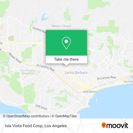 Isla Vista Food Coop map
