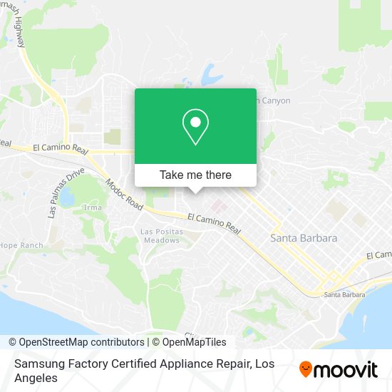 Samsung Factory Certified Appliance Repair map