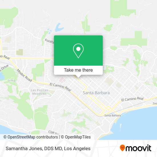 Samantha Jones, DDS MD map