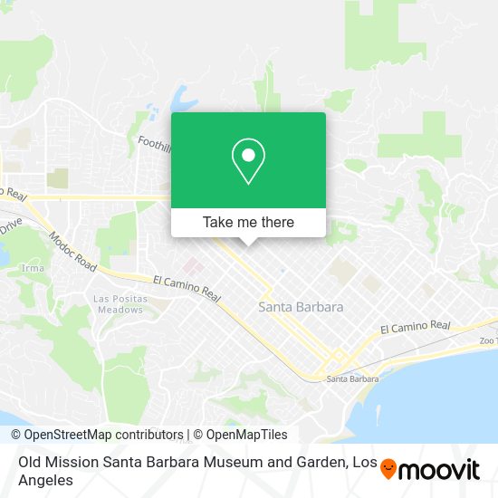 Old Mission Santa Barbara Museum and Garden map