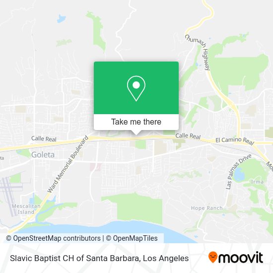 Slavic Baptist CH of Santa Barbara map