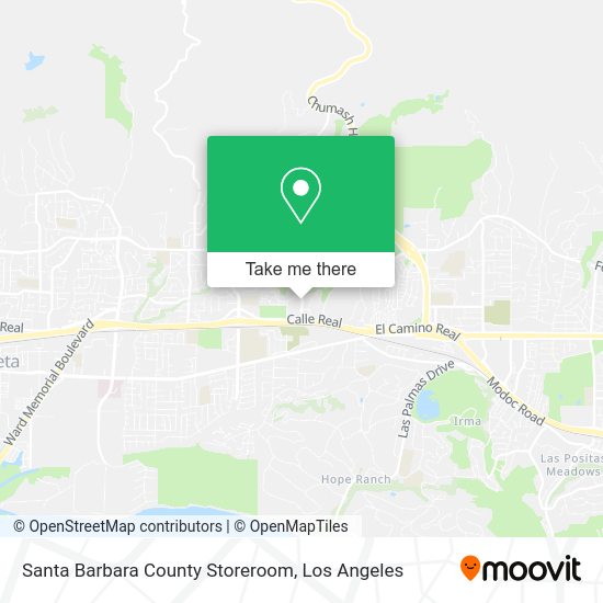 Mapa de Santa Barbara County Storeroom