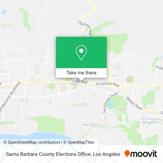 Santa Barbara County Elections Office map