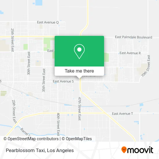 Pearblossom Taxi map