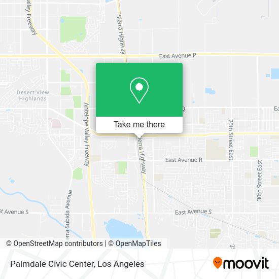 Palmdale Civic Center map