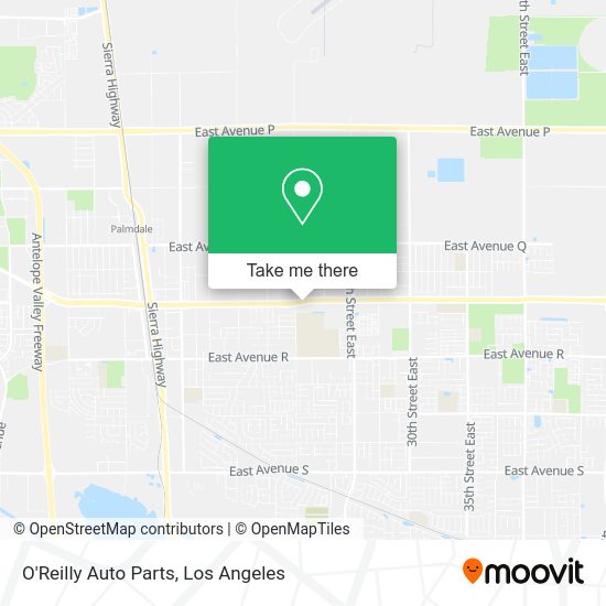 O'Reilly Auto Parts map