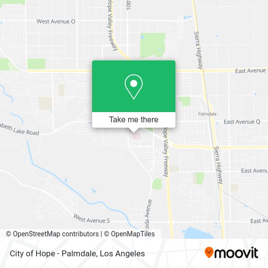 City of Hope - Palmdale map
