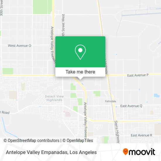 Antelope Valley Empanadas map