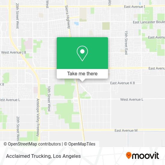 Mapa de Acclaimed Trucking