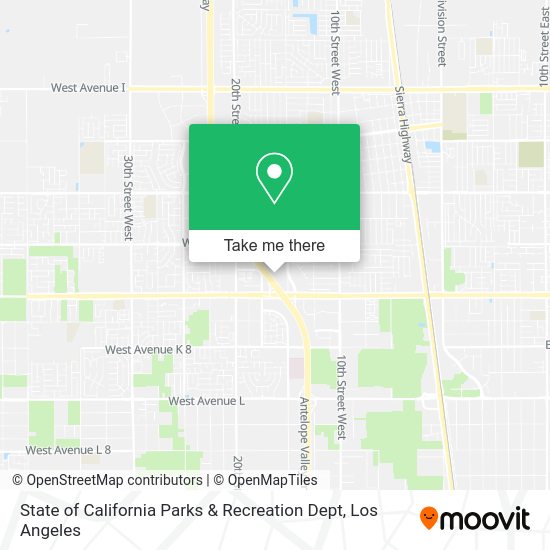 State of California Parks & Recreation Dept map