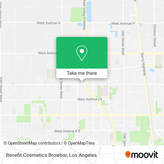 Benefit Cosmetics Browbar map