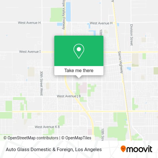 Mapa de Auto Glass Domestic & Foreign