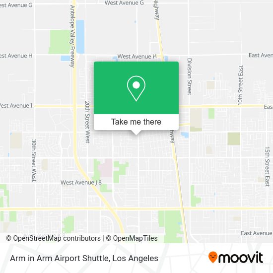 Arm in Arm Airport Shuttle map