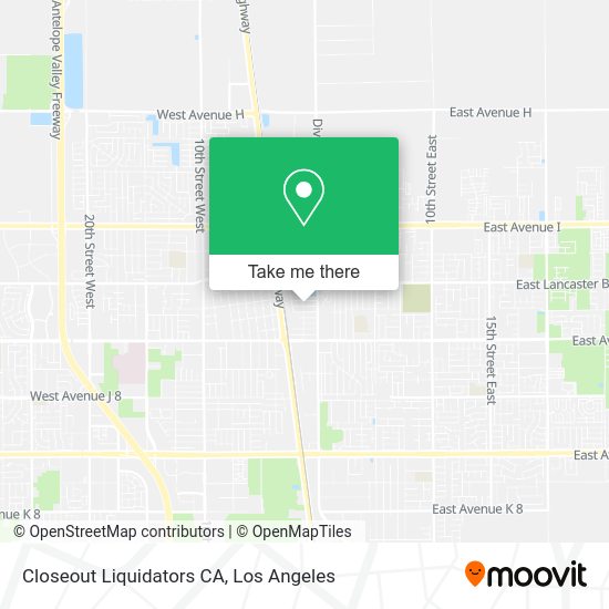 Closeout Liquidators CA map