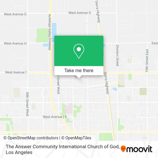 The Answer Community International Church of God map