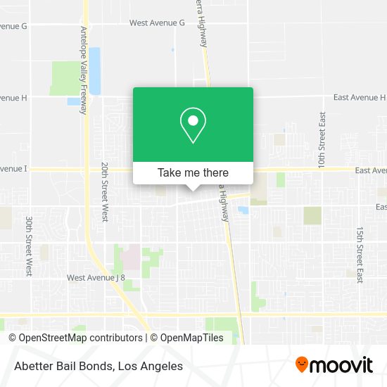 Abetter Bail Bonds map