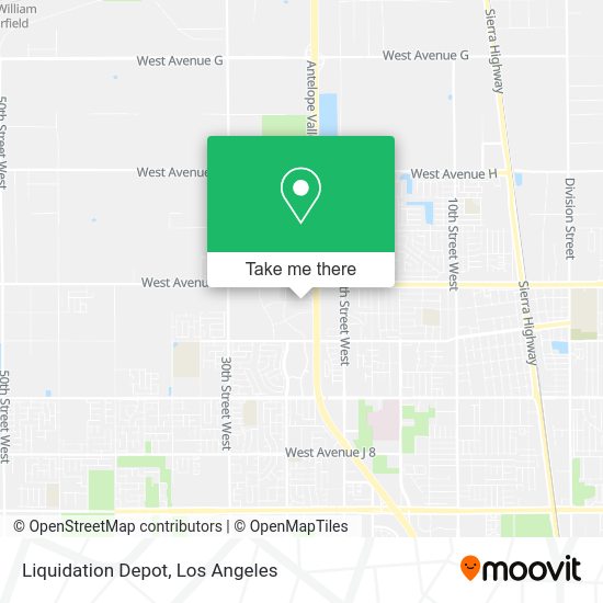 Liquidation Depot map