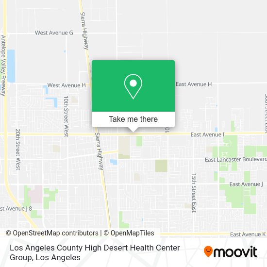 Los Angeles County High Desert Health Center Group map