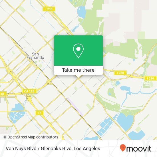 Mapa de Van Nuys Blvd / Glenoaks Blvd