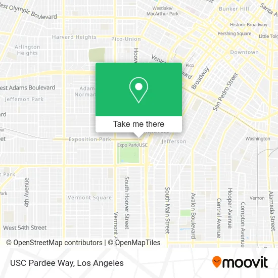 USC Pardee Way map