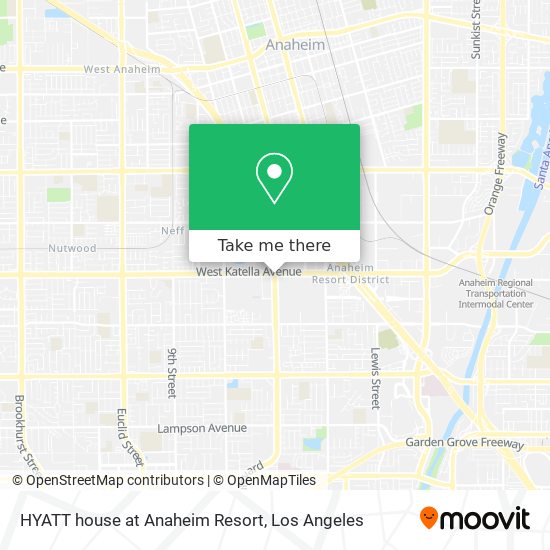 HYATT house at Anaheim Resort map