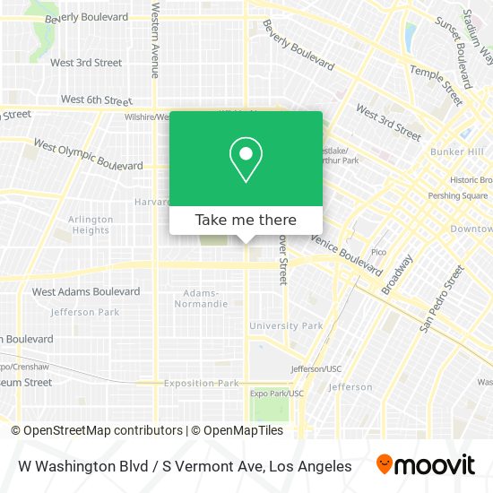 Mapa de W Washington Blvd / S Vermont Ave