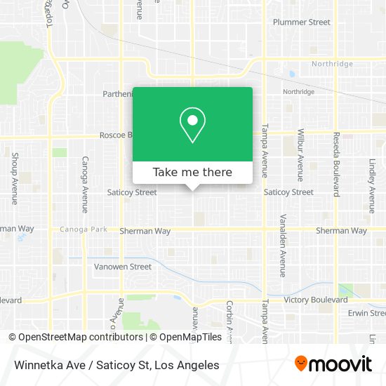 Winnetka Ave / Saticoy St map