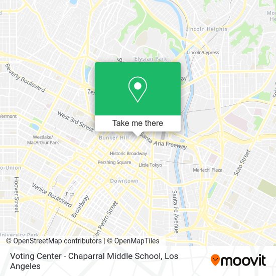 Voting Center - Chaparral Middle School map