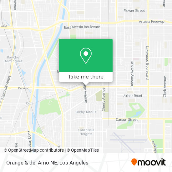 Orange & del Amo NE map