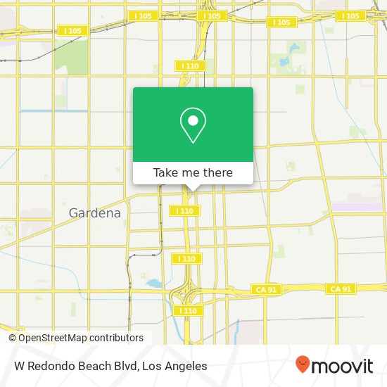 W Redondo Beach Blvd map