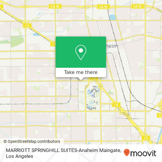 MARRIOTT SPRINGHILL SUITES-Anaheim Maingate map