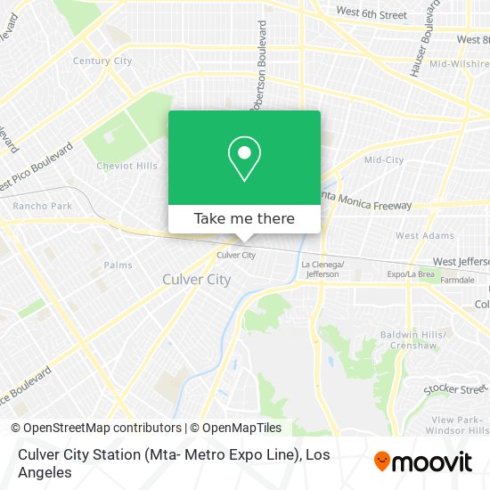 Mapa de Culver City Station (Mta- Metro Expo Line)