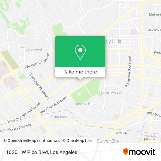 Mapa de 10201 W Pico Blvd