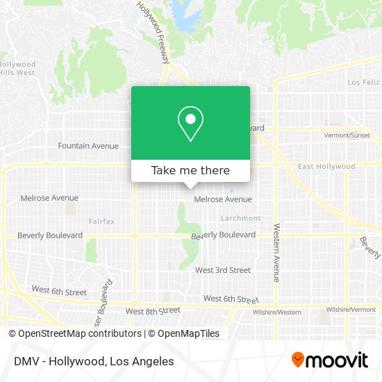 DMV - Hollywood map