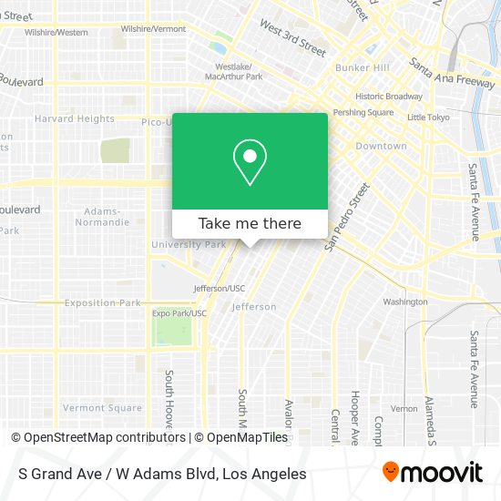 Mapa de S Grand Ave / W Adams Blvd