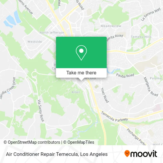 Air Conditioner Repair Temecula map