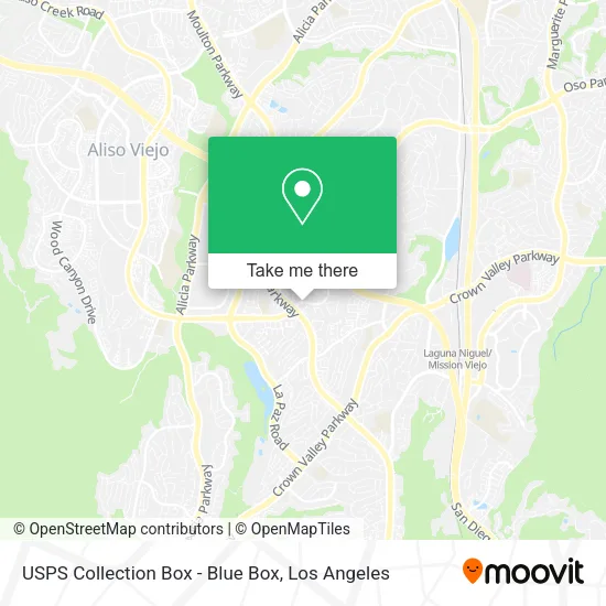 USPS Collection Box - Blue Box map