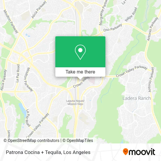 Patrona Cocina + Tequila map