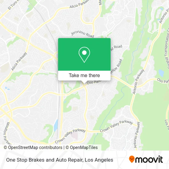 One Stop Brakes and Auto Repair map