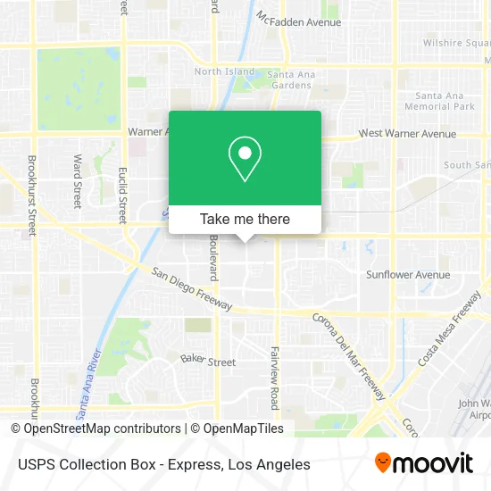 USPS Collection Box - Express map