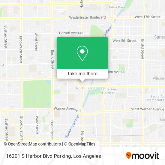 16201 S Harbor Blvd Parking map