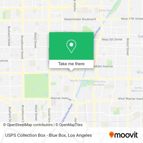 USPS Collection Box - Blue Box map