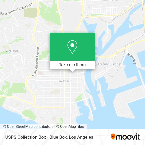 USPS Collection Box - Blue Box map