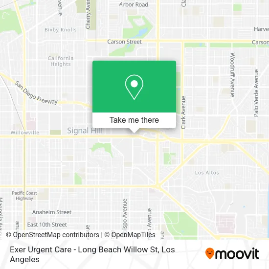 Exer Urgent Care - Long Beach Willow St map
