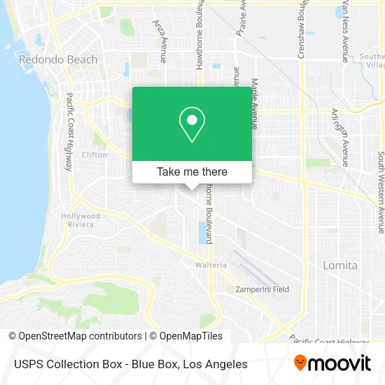 USPS Collection Box - Blue Box map