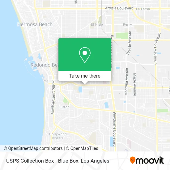 USPS Collection Box - Blue Box map
