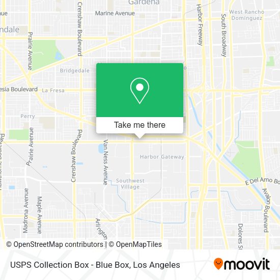 USPS Collection Box - Blue Box map